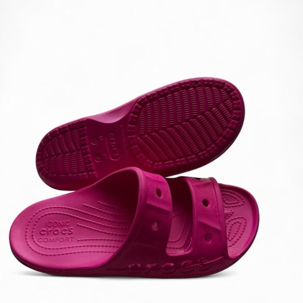 Crocs Classic Slide Sandals Pink Unisex M10 W12 Slip On Comfort Shoes EU 42
